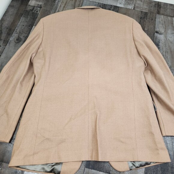 Mens Oscar De La Renta size 44L Wool 4 Button Blazer Suit Jacket - Picture 2 of 8